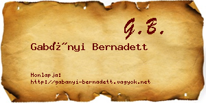 Gabányi Bernadett névjegykártya